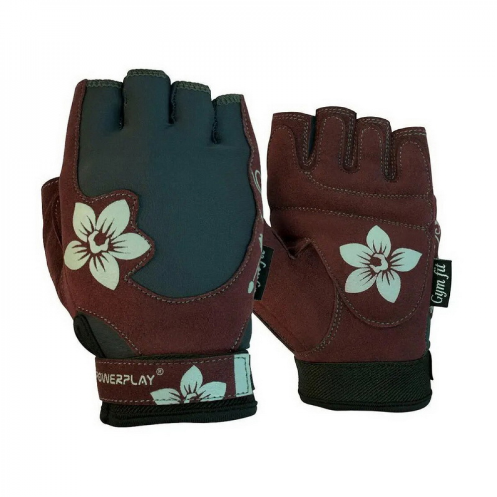 Womans Fitness Gloves Brown 1733 (XS size)