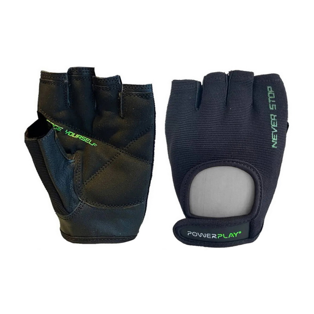 Fitness Gloves Black-Green 9077 (L size)