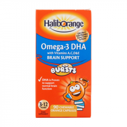 Omega-3 DHA + Vits A,C & D Brain Support (90 chew tab, orange)