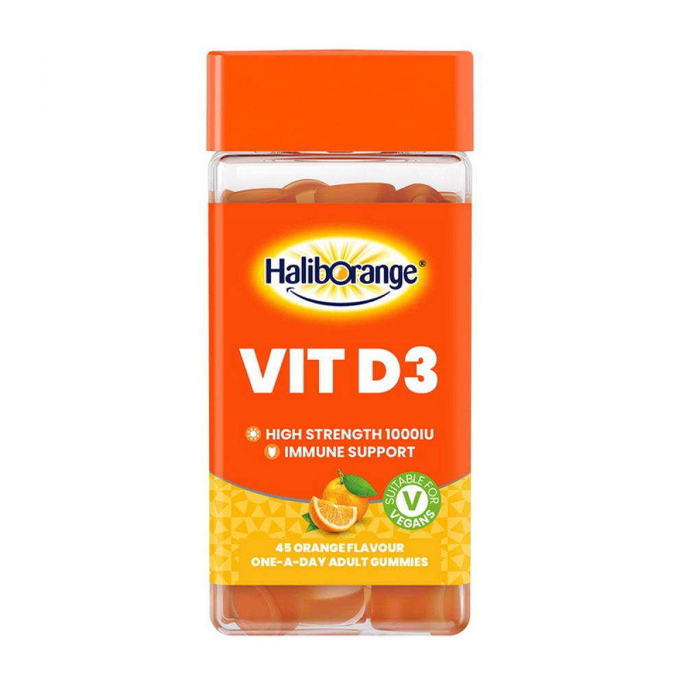 Vit D3 1000 IU (45 gummies, orange)