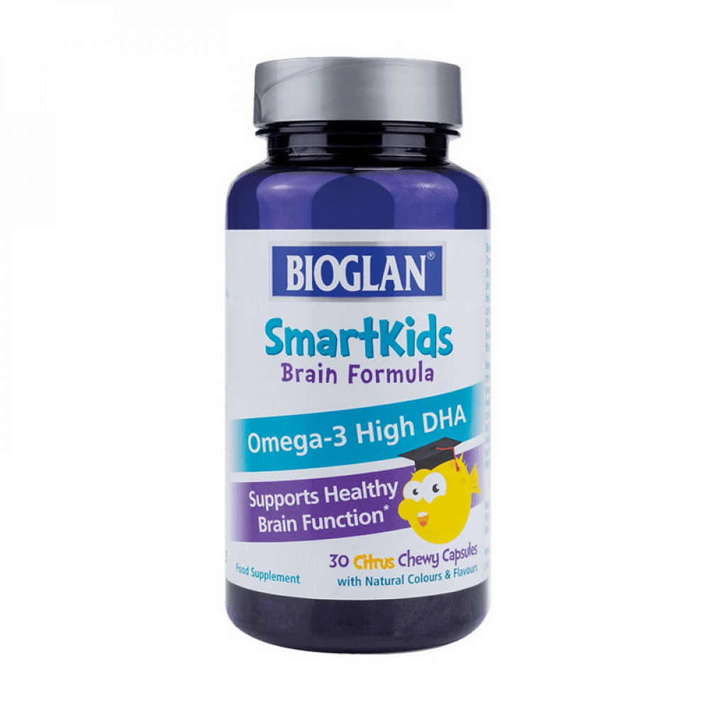 Smartkids Omega-3 High DHA Brain Formula (30 chew caps, citrus)