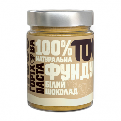 Горіхова Паста у скляній банці (300 g, фундук білий шоколад)