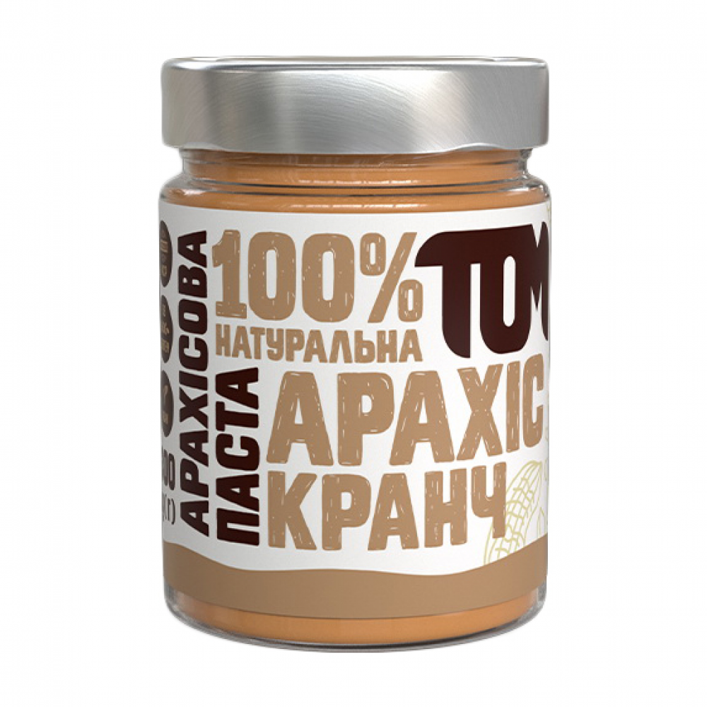 Арахісова Паста у скляній банці (300 g, кранч)