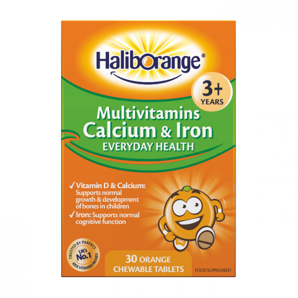 Multivitamins Calcium & Iron (30 chew tab, orange)