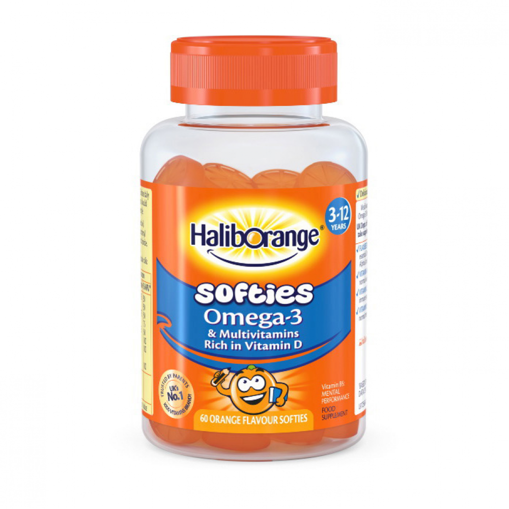 Softies Omega-3 & Multivitamins (60 softies, orange)