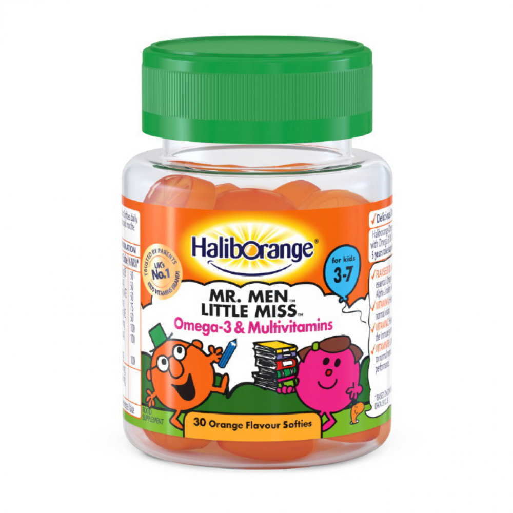 Mr.Men Little Miss Omega-3 & Multivitamins (30 softies, orange)