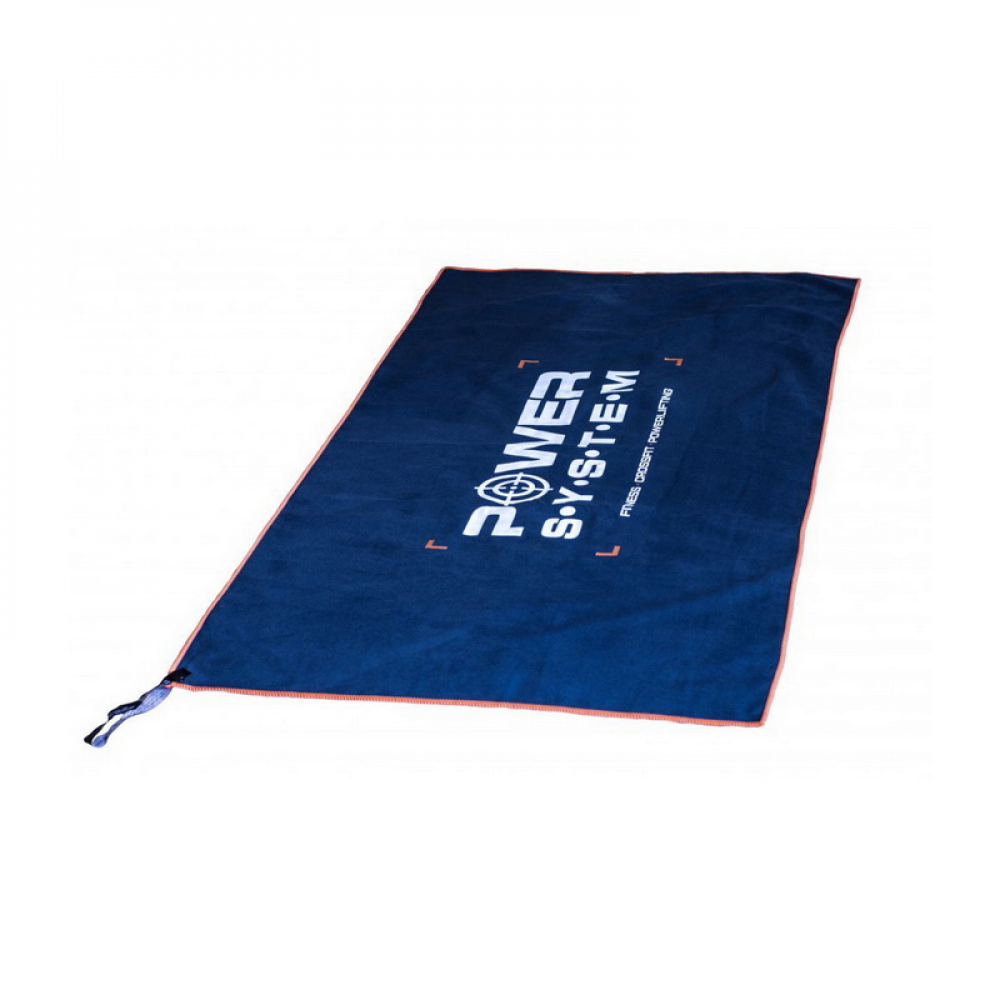 Fitness Towel PS-7005 (100*50 cm, black/blue)