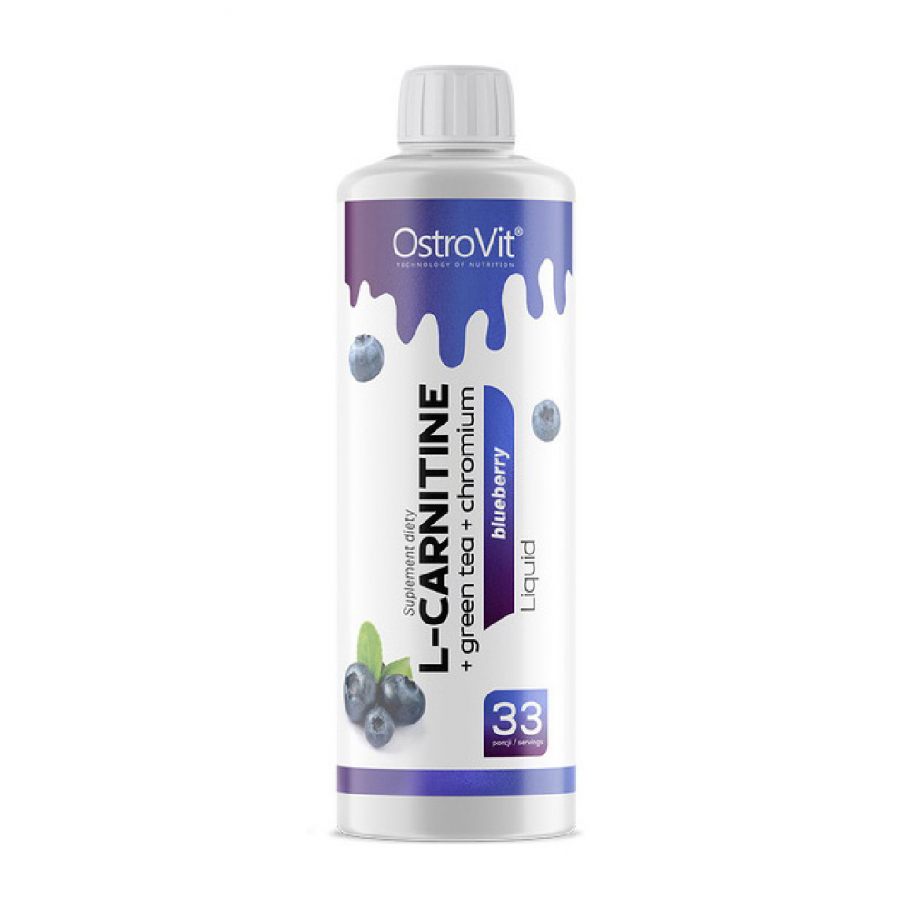 L-Carnitine Liquid + Green Tea + Chromium (500 ml, blueberry)