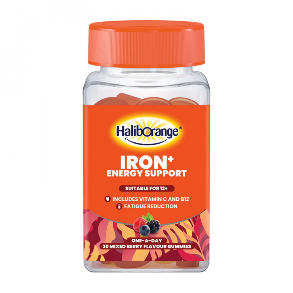 Iron + Energy Support (30 gummies, mixed berry)