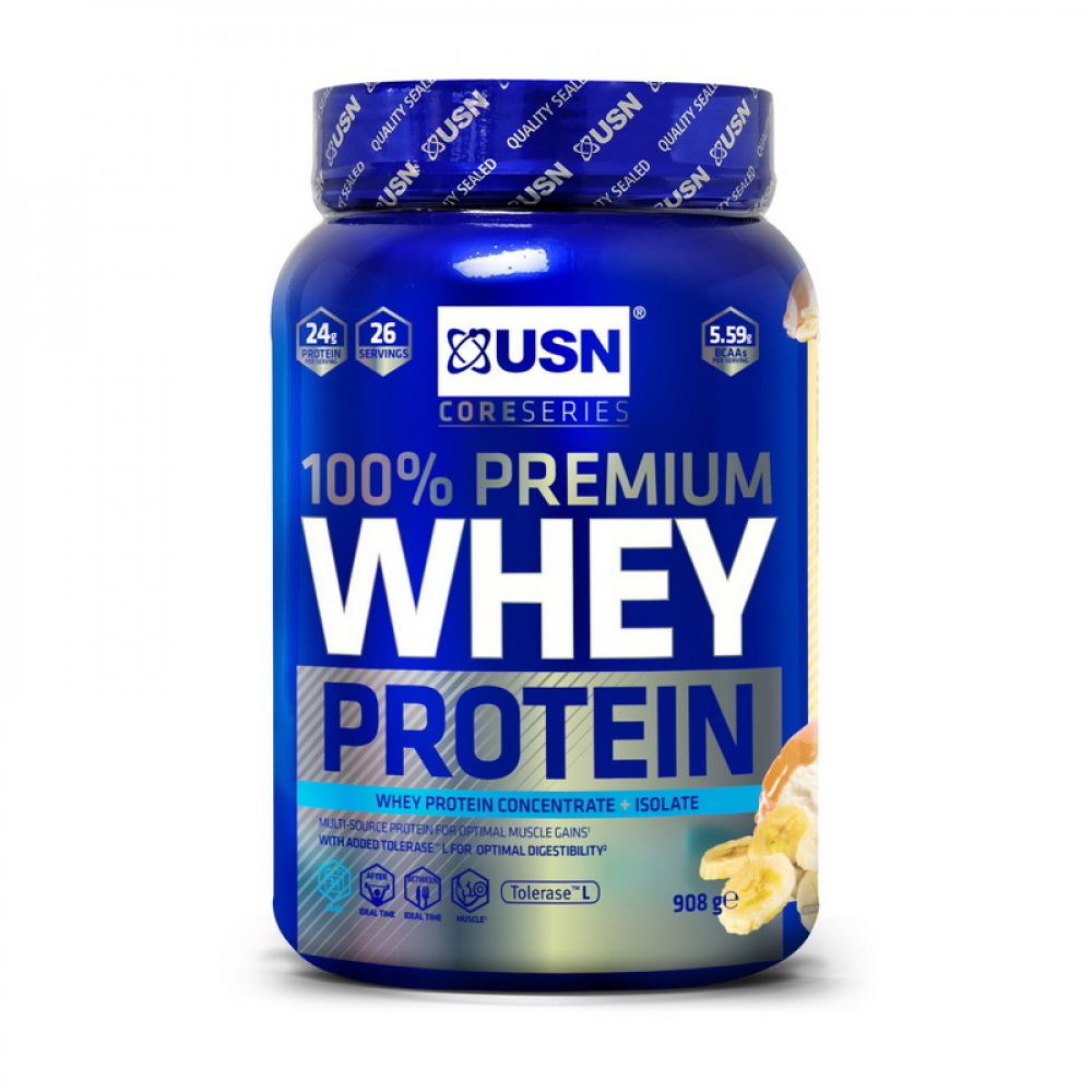 100% Premium Whey Protein (908 g, banana cream)