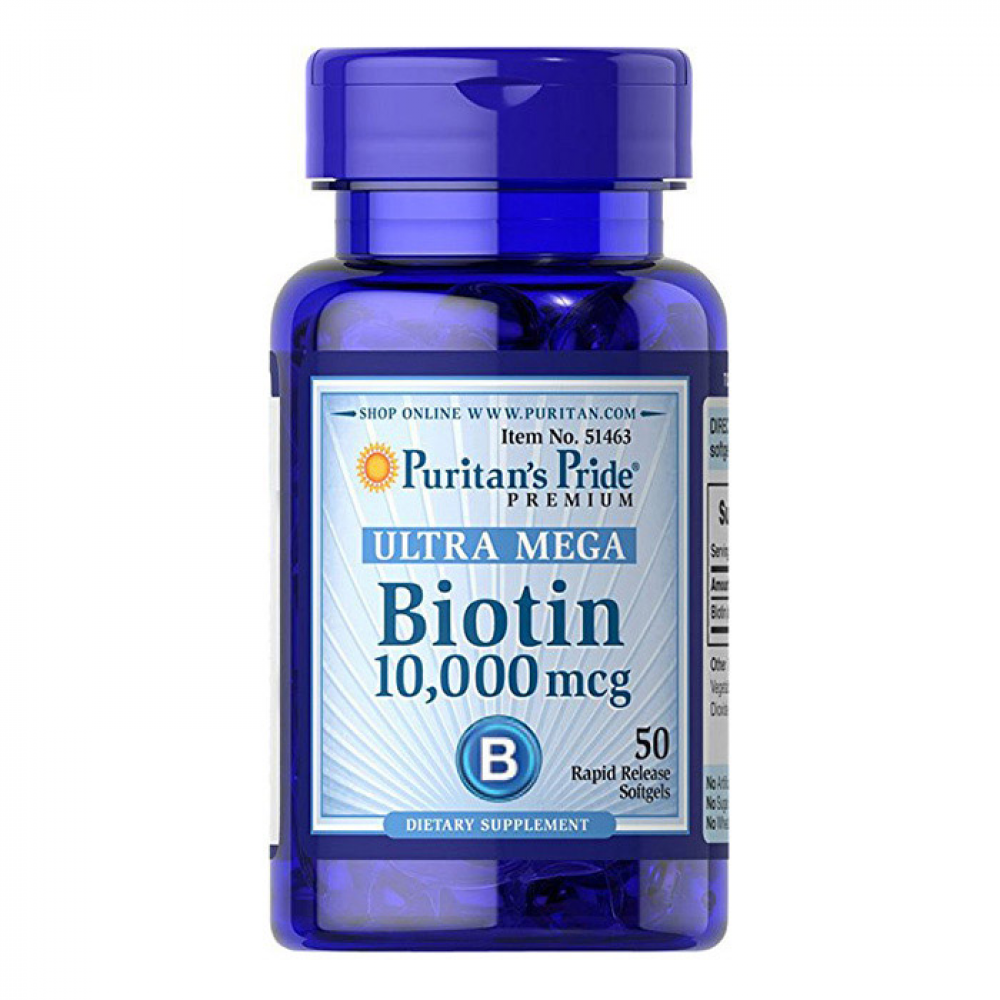 Biotin 10,000 mcg (50 softgels)