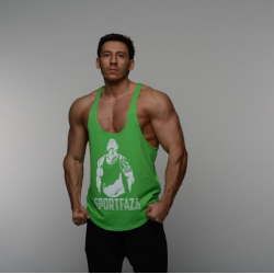 Майка SportFaza stringer BLK (Размер L, green)