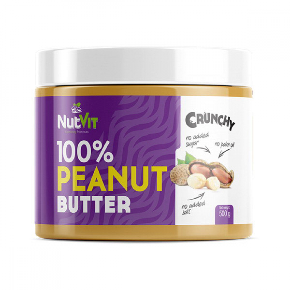 100% Peanut Butter (500 g, crunchy)