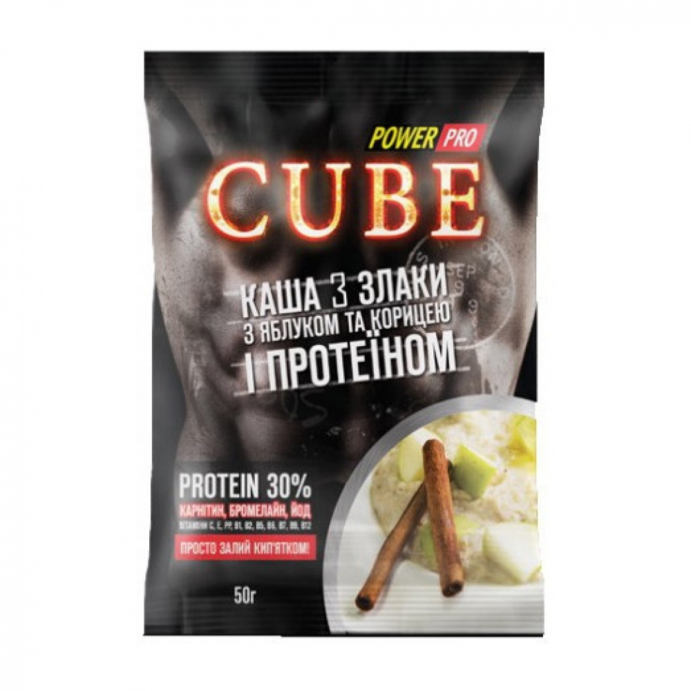 CUBE каша 3 злаки (50 g, з яблуком та корицею)