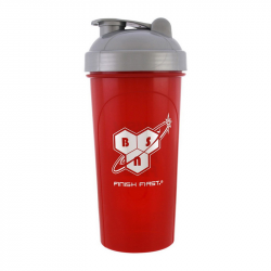 Shaker BSN with metall ball (700 ml, red/grey)