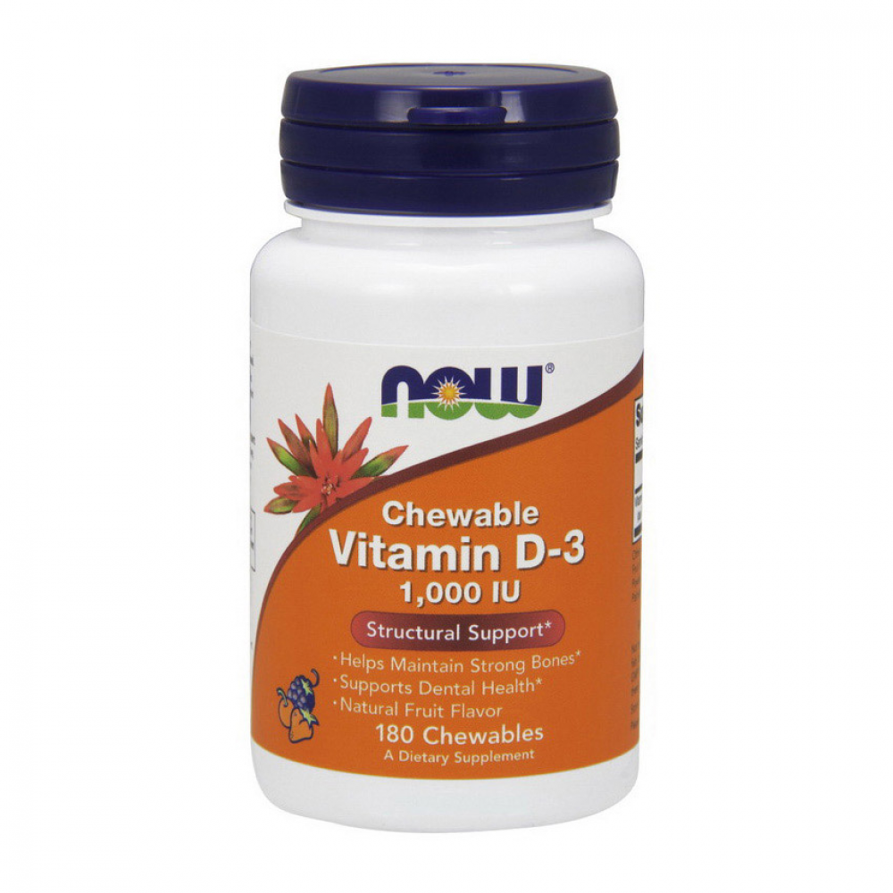 Vitamin D-3 25 mcg (1000 IU) Chewable (180 chewables, fruit)