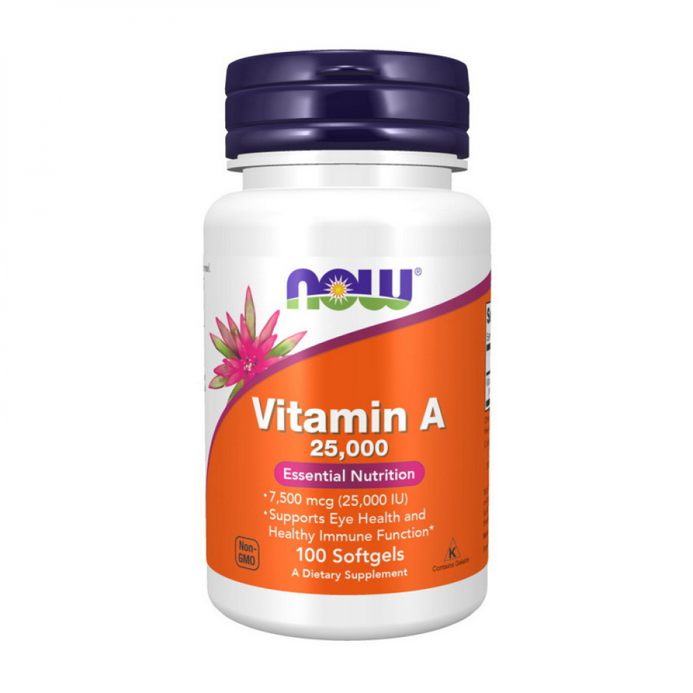 Vitamin A 7500 mcg (25,000 IU) (100 softgels)