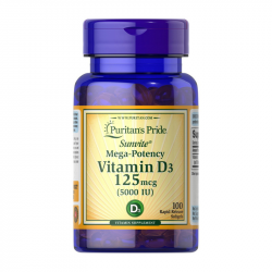 Vitamin D3 125 mcg (100 softgels)