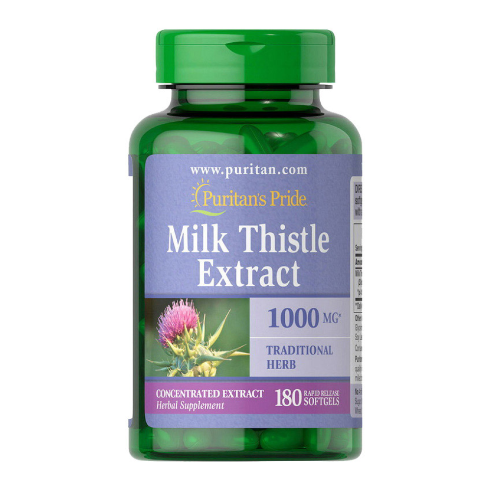 Milk Thistle Extract 1000 mg (180 softgels)