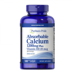 Absorbable Calcium 1200 mg Plus Vitamin D3 25 mcg (100 softgels)