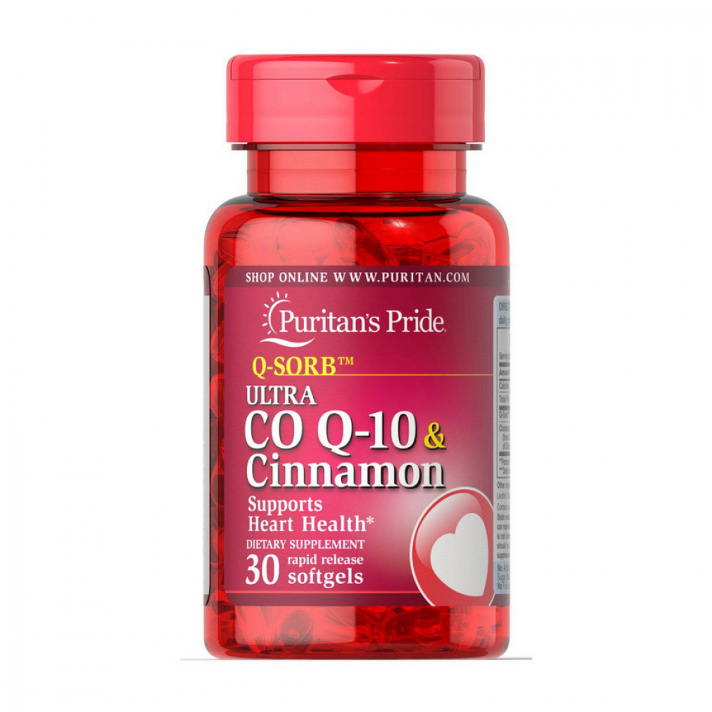 Q-SORB Ultra Co Q-10 200 mg & Cinnamon 1000 mg (30 softgels)