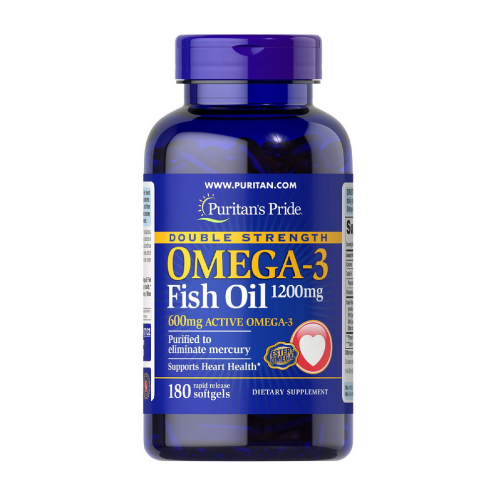 Omega-3 Fish Oil 1200 mg double strength (180 softgels)