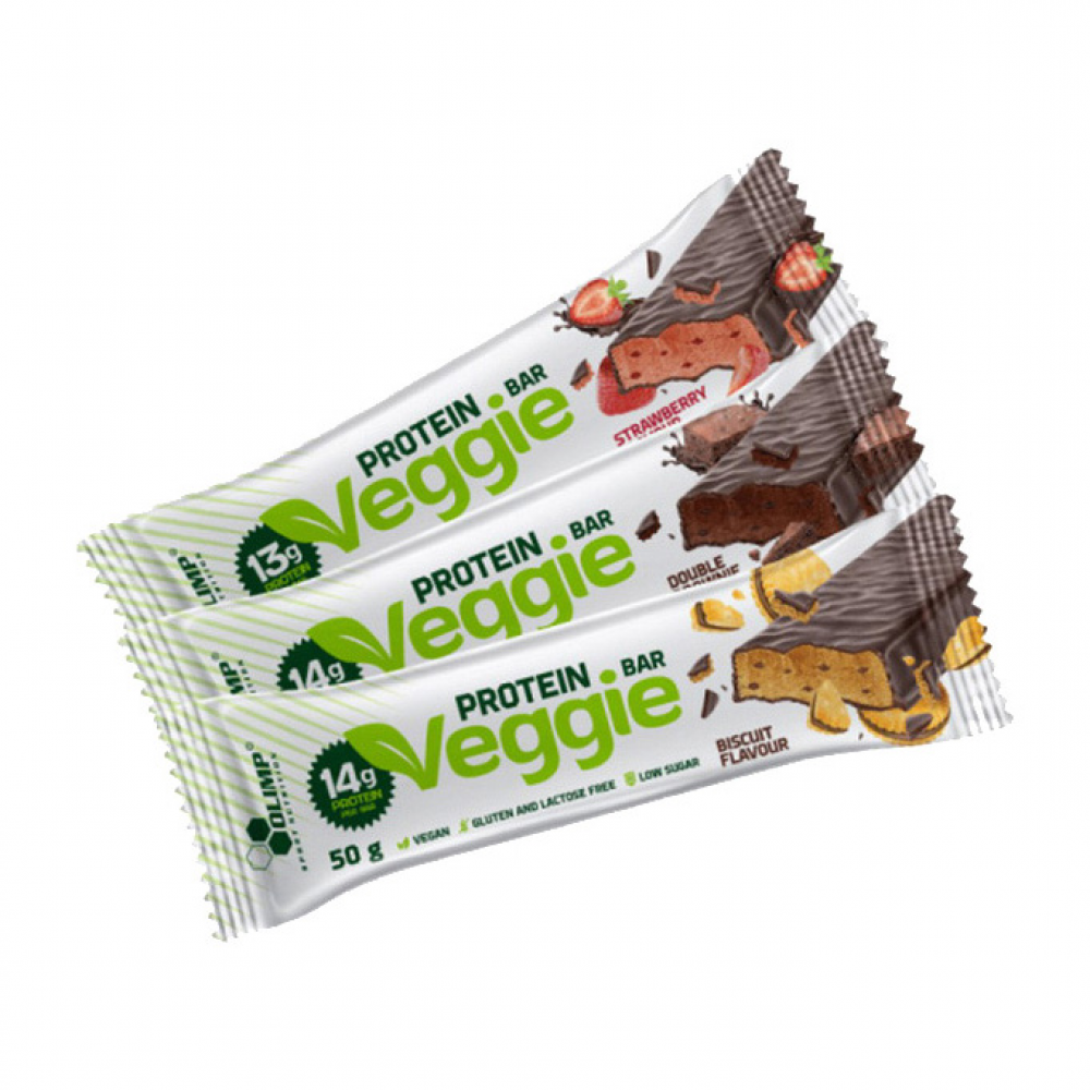 Veggie protein bar (50 g, strawberry)