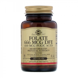 Folate 666 mcg DFE (Folic Acid 400 mcg) (250 tabs)