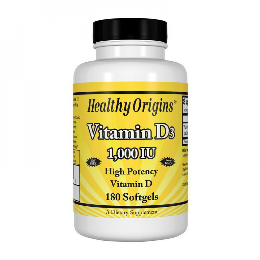 Vitamin D3 1000 IU (180 softgels)