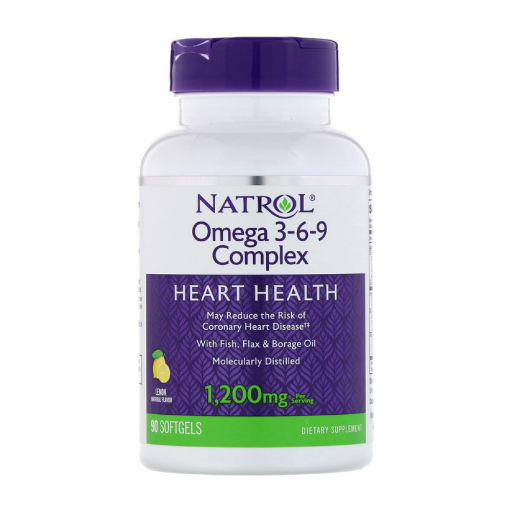 Omega 3-6-9 1200 mg (90 softgels, lemon)