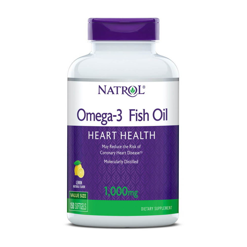 Omega-3 Fish Oil 1000 mg (150 softgels, lemon)