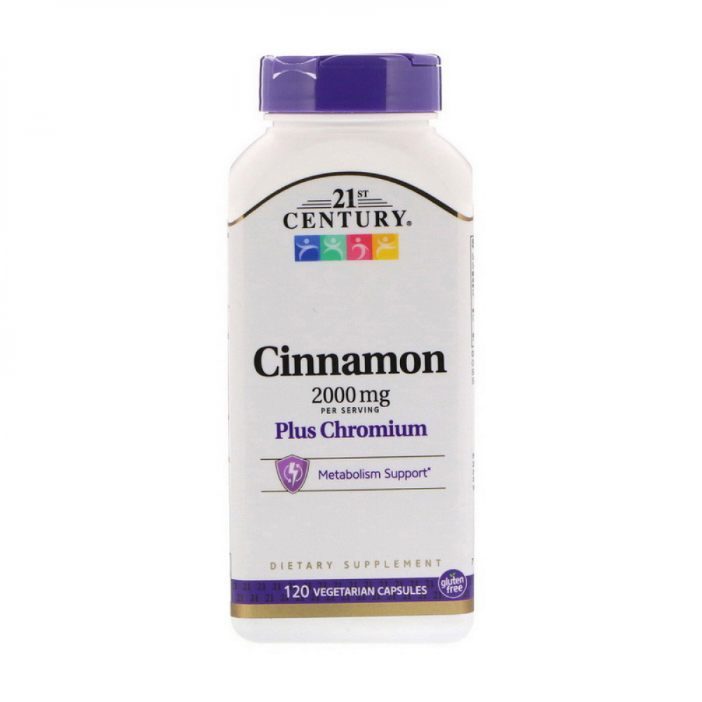 Cinnamon 2000 mg Plus Chromium (120 veg caps)