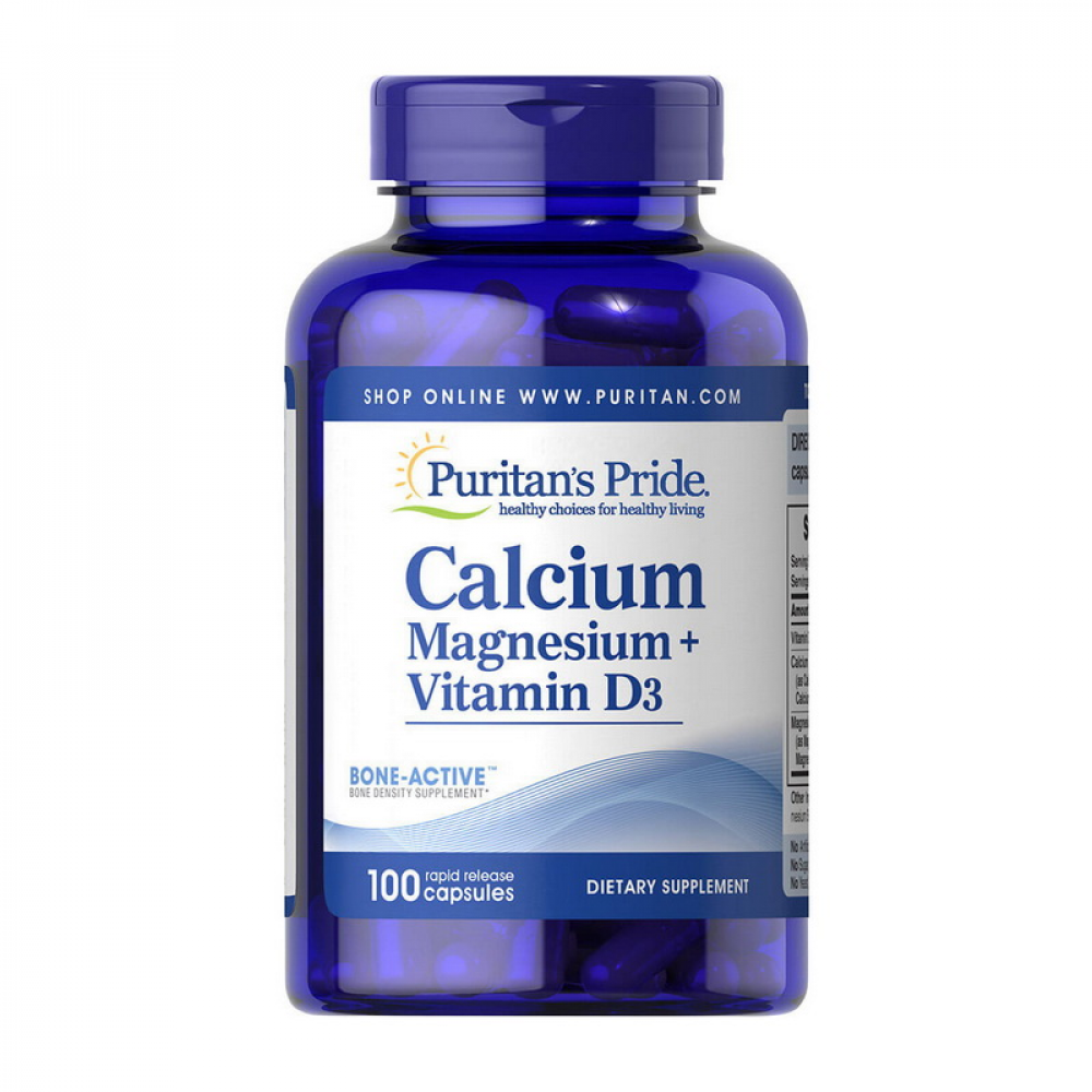 Calcium Magnesium + Vitamin D3 (100 caps)