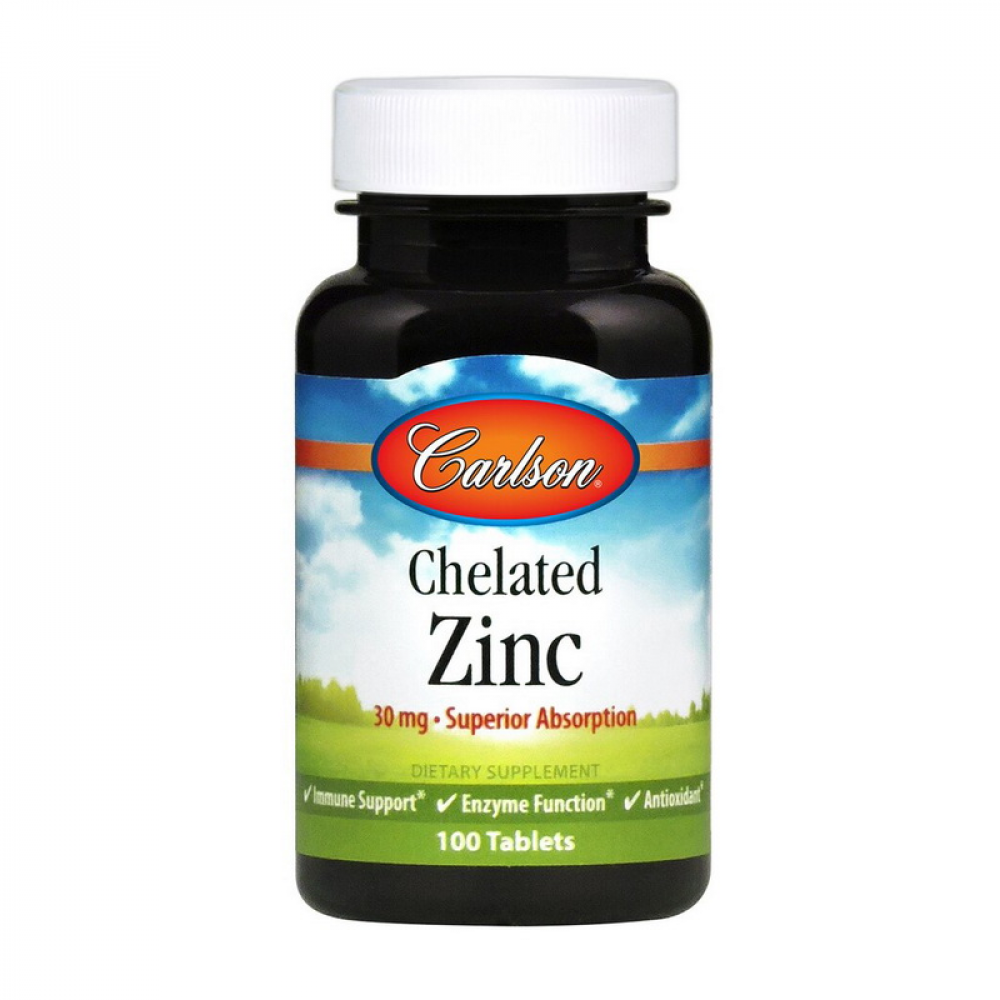 Chelated Zinc 30 mg (100 tabs)