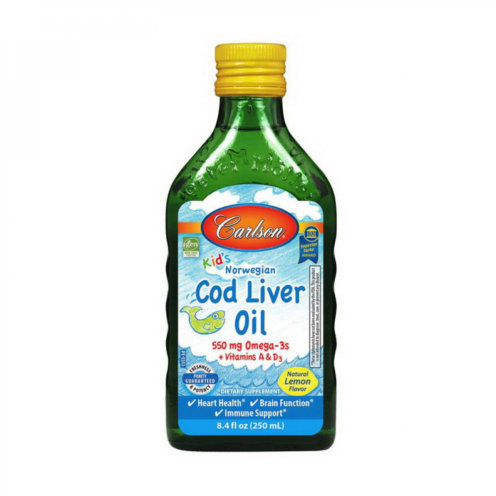 Kid“s Cod Liver Oil Liquid 550 mg wild Norwegian (250 ml, natural lemon)