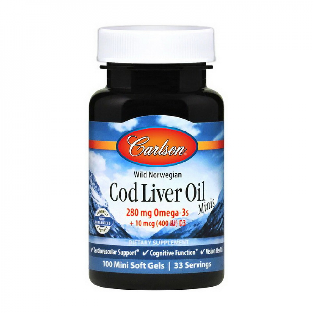 Cod Liver Oil 280 mg Omega-3s Minis (100 mini soft gels)