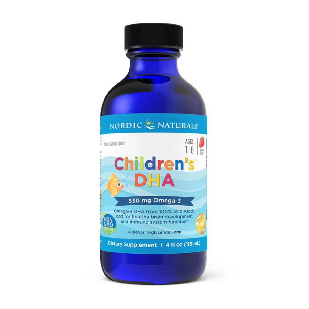 Children“s DHA 530 mg Omega-3 (119 ml, natural strawberry)