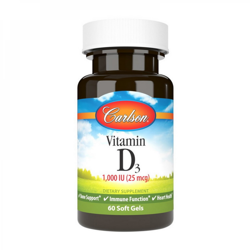 Vitamin D3 1000 IU (25mcg) (60 soft gels)