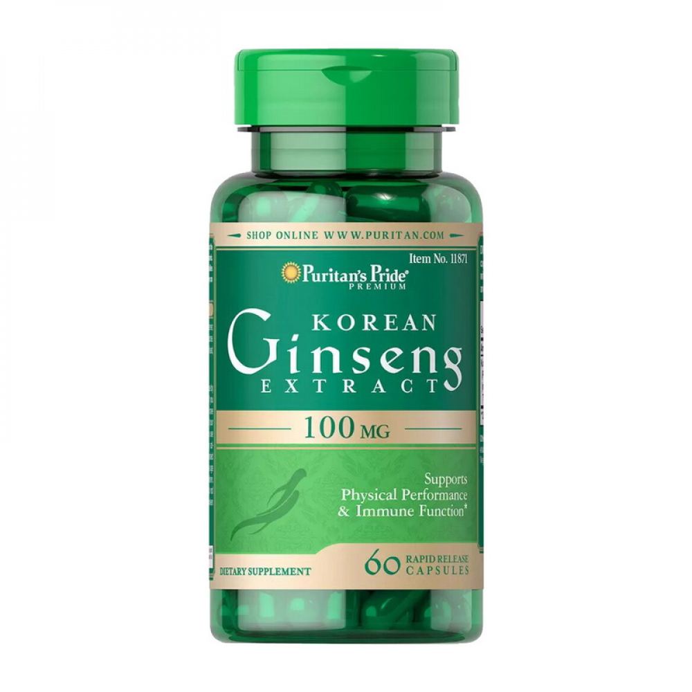 Korean Ginseng Extract 100 mg (60 caps)