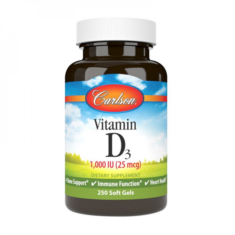 Vitamin D3 1000 IU (25mcg) (250 soft gels)