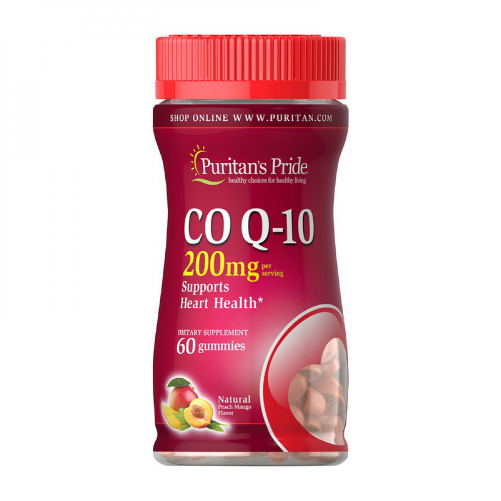 CO Q-10 200 mg (60 gummies, peach mango)