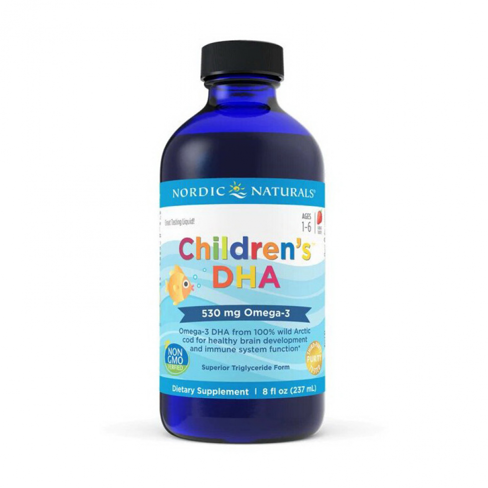 Children“s DHA 530 mg Omega-3 (237 ml, natural strawberry)