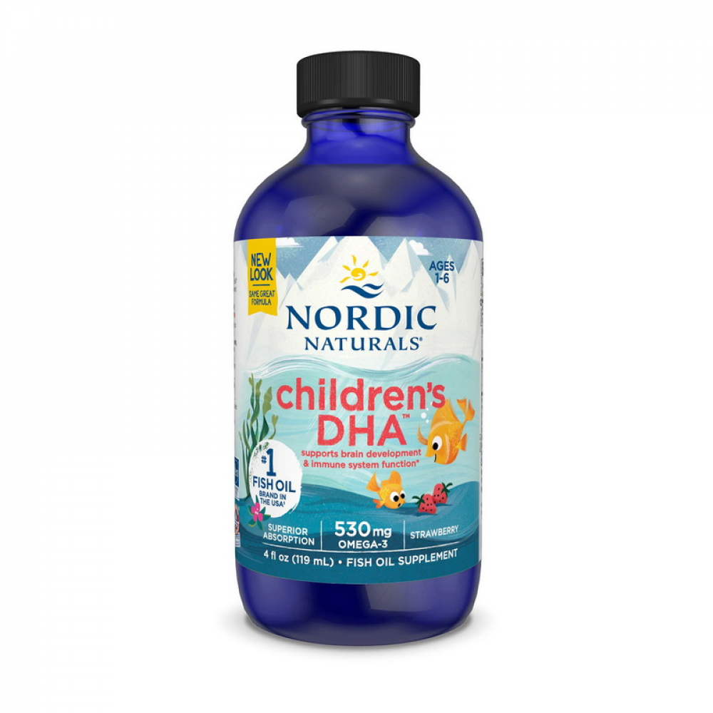 Children“s DHA 530 mg Omega-3 (473 ml, natural strawberry)