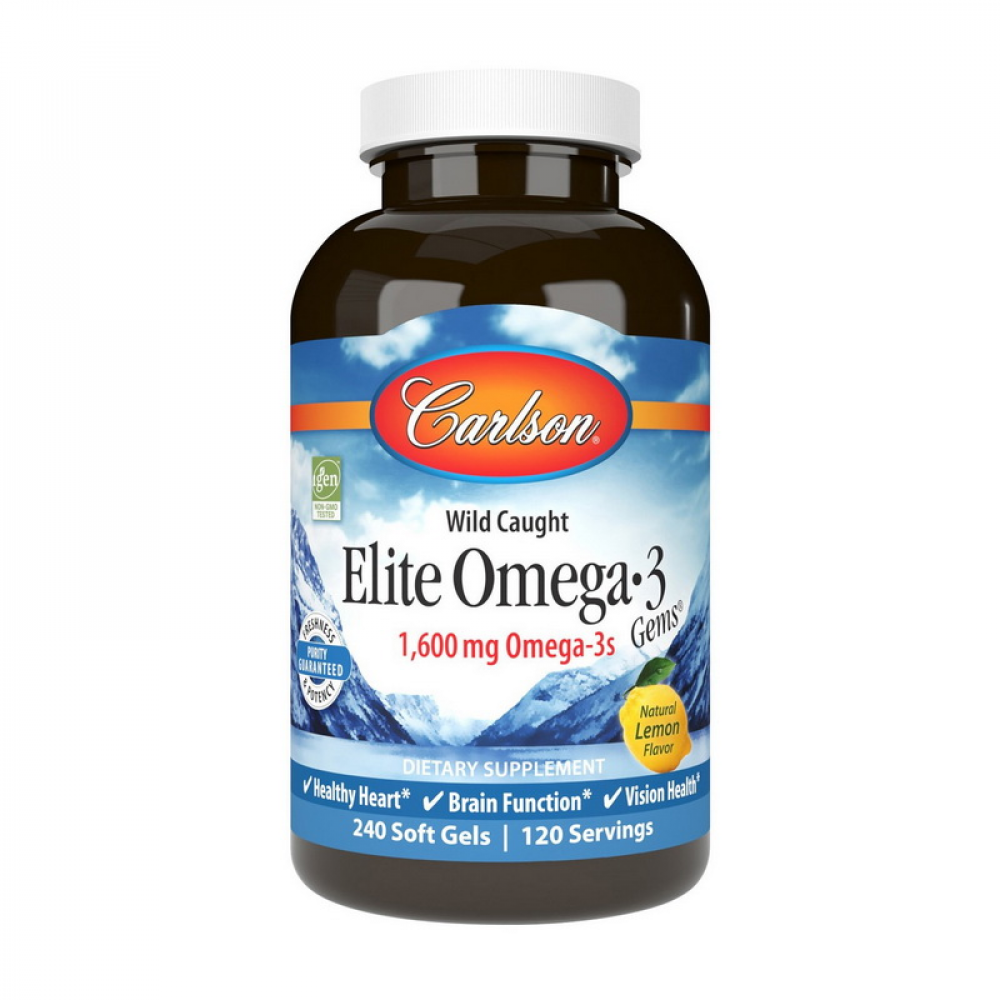 Elite Omega 3 1,600 mg (240 soft gels, lemon)