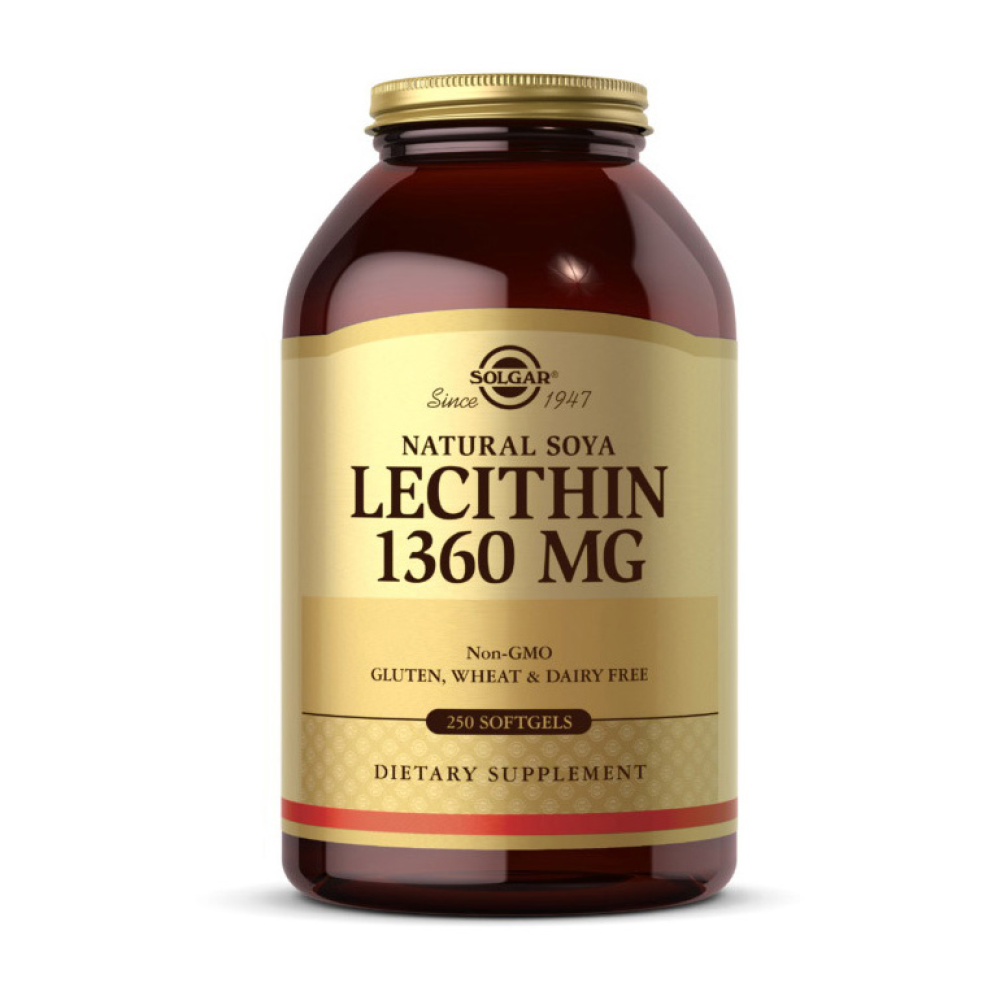 Lecithin 1360 mg natural soya (250 softgels)