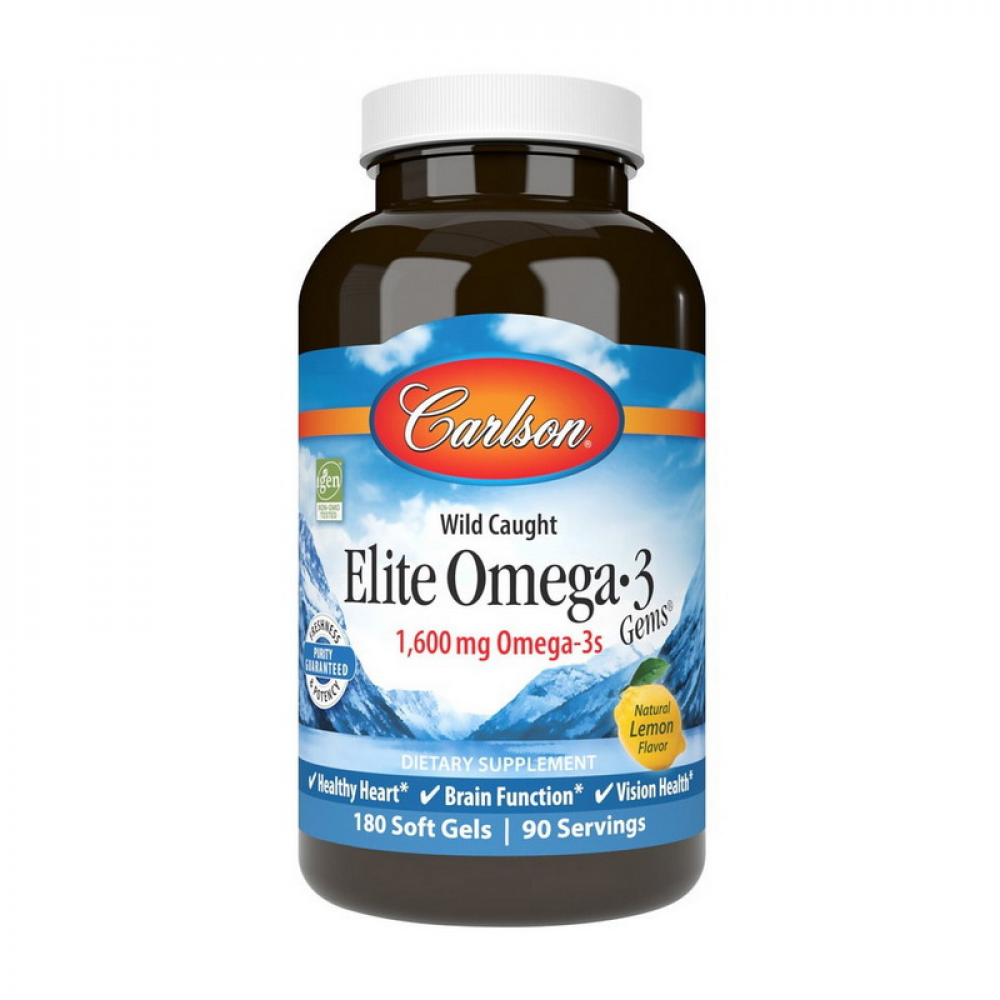 Elite Omega 3 1,600 mg (180 soft gels, lemon)