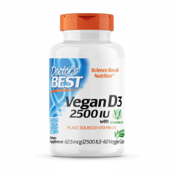 Vegan D3 2500 IU with plant sourced vitamin D3 (60 veg caps)