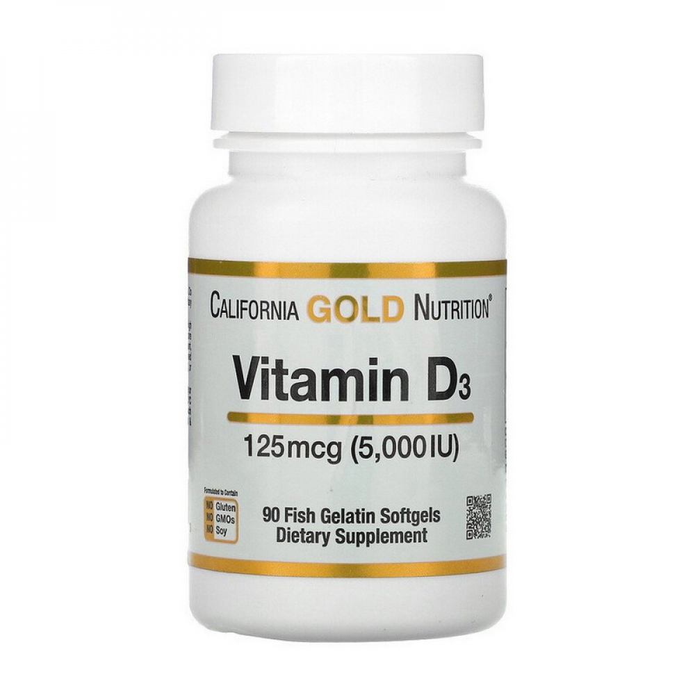 Vitamin D3 125 mcg (5,000 IU) (90 fish gelatin softgels)