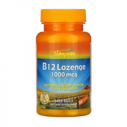 B-12 Lozenge 1000 mcg plus folic acid (30 lozenges, cherry)