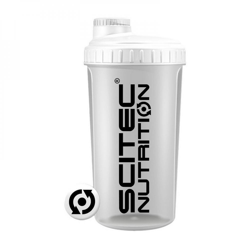 Shaker Scitec Nutrition (700 ml, opaque white lid)